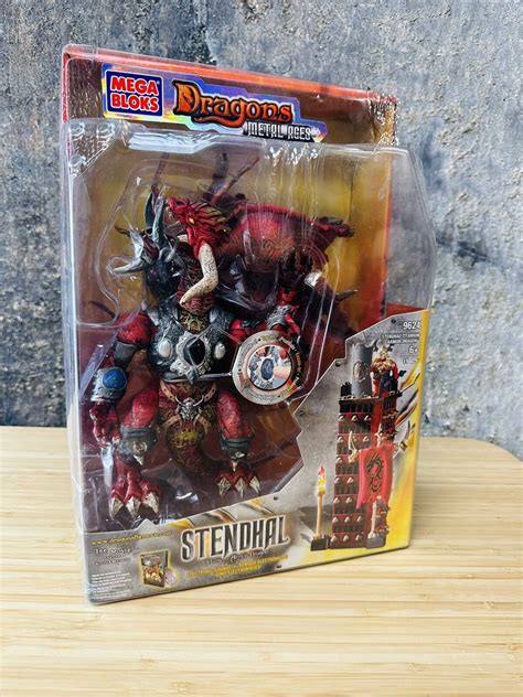 Mega Bloks Dragons Metal Ages Stendhal Red Dragon Figure .
